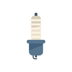 Car sparkplug icon flat engine plug Royalty Free Vector