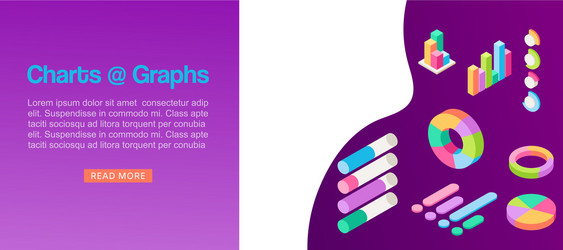 Charts and graphs growth diagram presentation vector