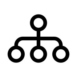 data structure icon line isolated on white vector image
