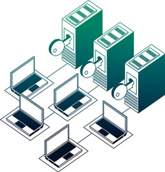 Database server center security protection vector