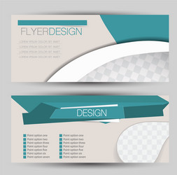 flyer banner or web header template set vector image