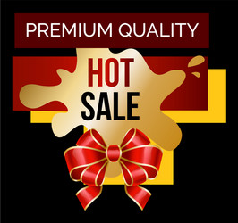 Hot sale and premium quality with bow card vector