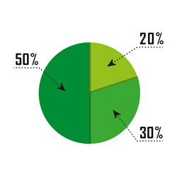 pie chart with infographics and place for text vector image
