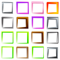 random square contour frame border element vector image