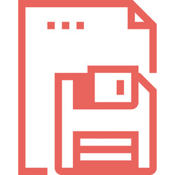 save document flat line web icon concept vector image