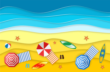 Sea landscape with beach vector