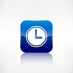 clock web icon application button vector image