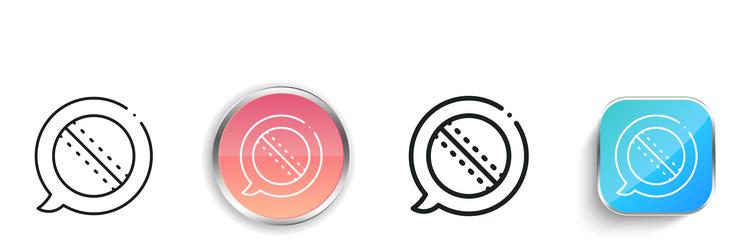 conversation icon thin linear regular and button vector image