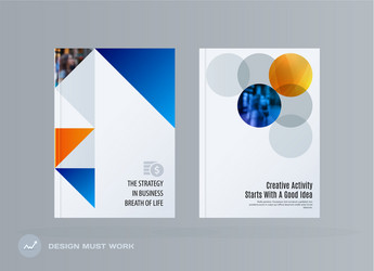 brochure design triangular template colourful vector image