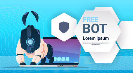 chat bot free robot virtual assistance of website vector image