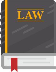 Multi-page book laws used in court lawyers vector