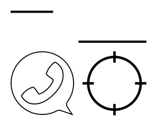 phone conversation and target focus elements vector image