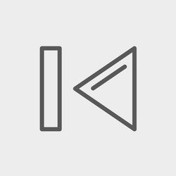 previous button thin line icon vector image