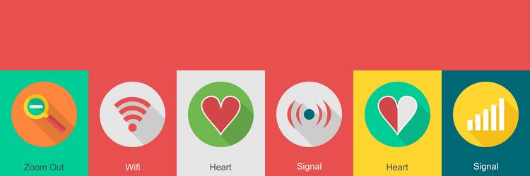 a set of 6 user interface icons as zoom out wifi vector image