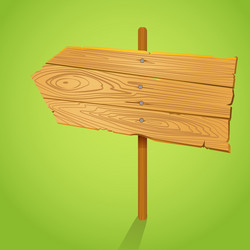 blank wood arrow informer vector