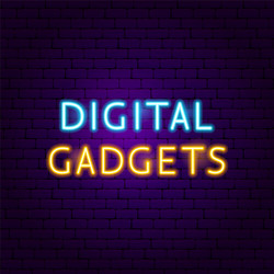 Mobile phone neon label Royalty Free Vector Image
