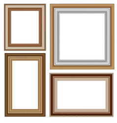 four wooden frameworks vector