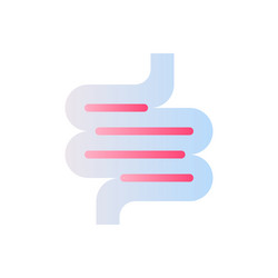 intestine flat gradient two-color ui icon vector image