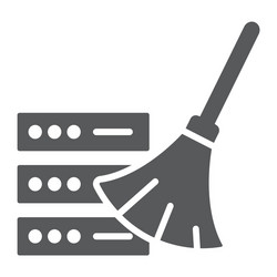 Database Cleaning Icon - Data Optimization vector image