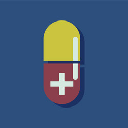 flat icon design collection capsule with cross vector image