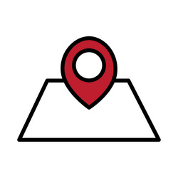 geolocation sign on map app button phone template vector image