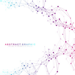 geometric abstract background with connected line vector image