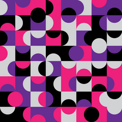geometric seamless pattern design with circles vector image