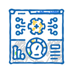 performance testing analyst icon doodle vector image