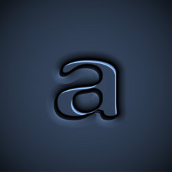 pressed font character vector image