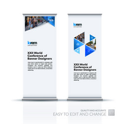 Abstract business set of modern roll up vector