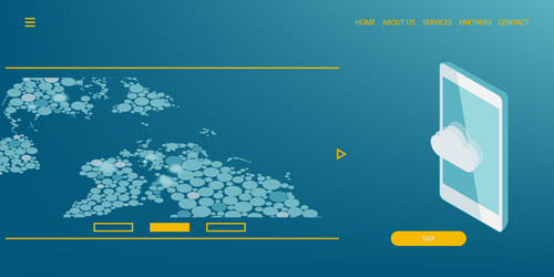 data connection isometric technology vector