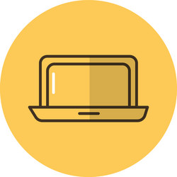Laptop computer block style icon vector