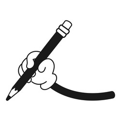 Victory sign with fingers cartoon hand in white Vector Image