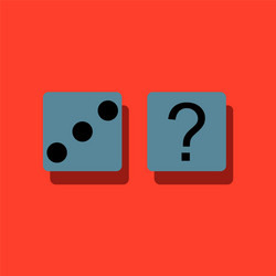 flat icon design collection dice and question vector image
