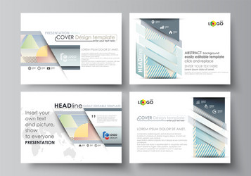 set of business templates for presentation slides vector