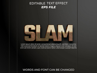 slam text effect font editable typography 3d vector image
