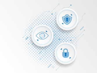 abstract technology background cyber security vector image