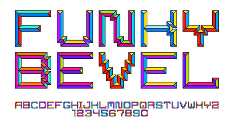 child constructor colorful minimal square font vector image