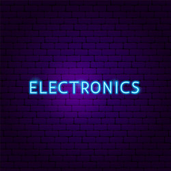 Mobile phone neon label Royalty Free Vector Image