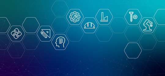 engineering gradient header modern technology vector image