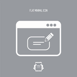 message box text on computer - icon vector image