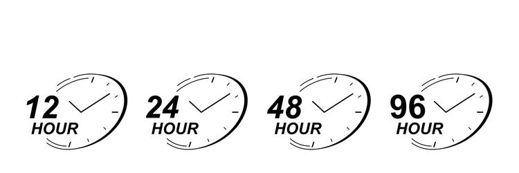 set of clocks stickers chronometer and time zone vector image
