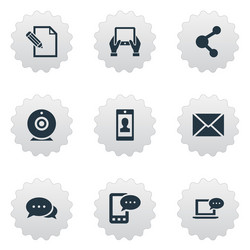set of simple user icons vector image