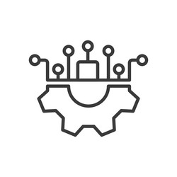 stream processing icon in line design vector image