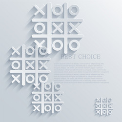 Tic Tac Toe Game Abstract Background vector image