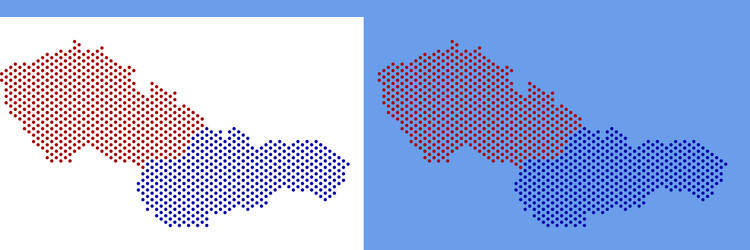 dot czechoslovakia map vector image