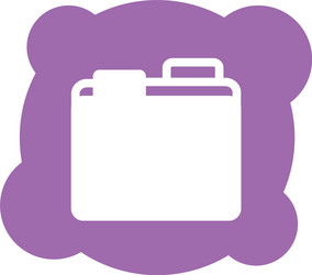 folder file document block style icon vector image