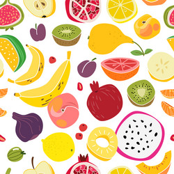 Fruit Pattern - Colorful Slice vector image