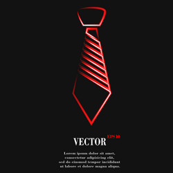 hipster tie flat modern web button and space vector image