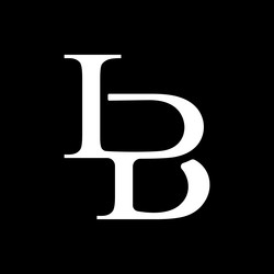 letters l and b are a combination of overlapping vector image